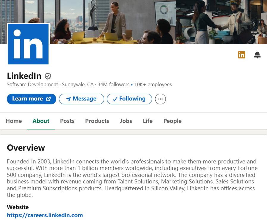 LinkedIn主页关于我们怎么写