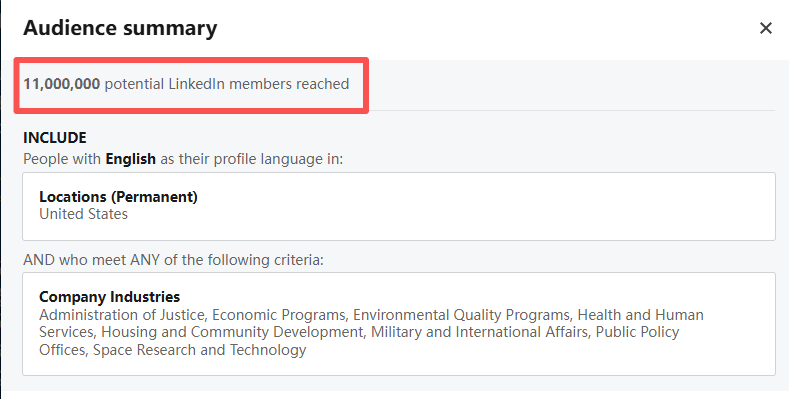 领英LinkedIn二级行业定向
